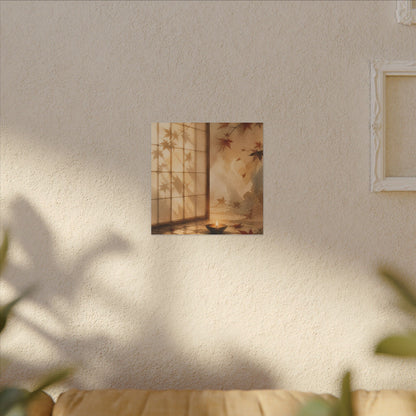 Candlelight Shoji Screen Canvas Art - Japandi Ma