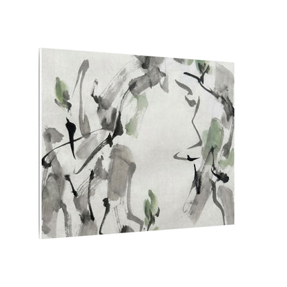 Zen Ink Brushstroke in Overcast | Sumi E Canvas Art