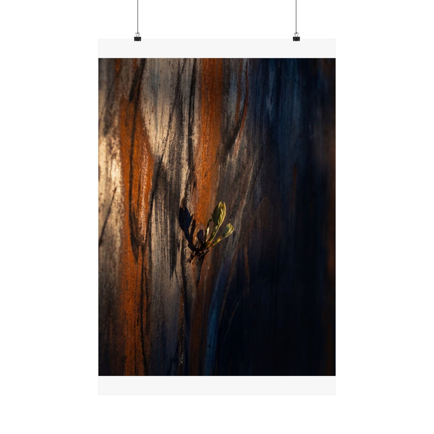 Rust Patina Spring Wall Art Print | Dark Japandi Sophisticated Design Art Print