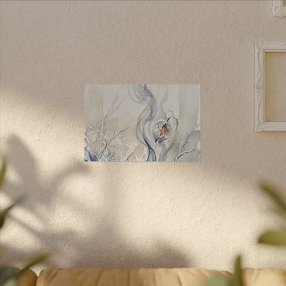 Earthy Incense Smoke Canvas Art - Watercolor Japandi