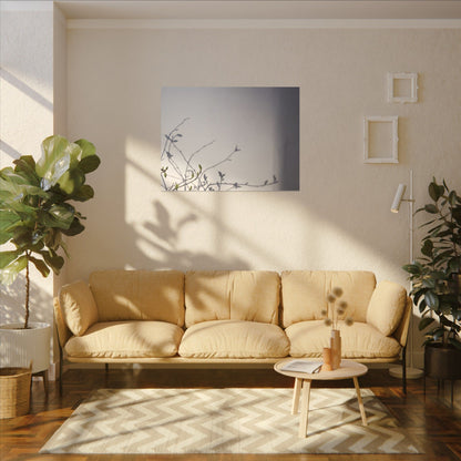 Japandi Shadow Play in Dawn | Japanese Pattern Canvas Art
