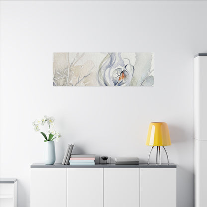 Earthy Incense Smoke Canvas Art - Watercolor Japandi