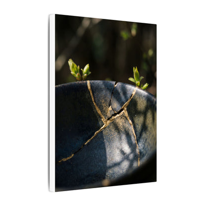 Seijaku Broken Pottery Canvas Art - Dark Japandi Shadow Zen