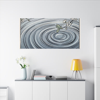 Calm Water Ripple Canvas Art - Ukiyo E Inspired Zen