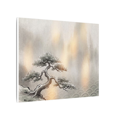 Pine Tree Canvas Art | Winter Japandi Japanese Pattern Art