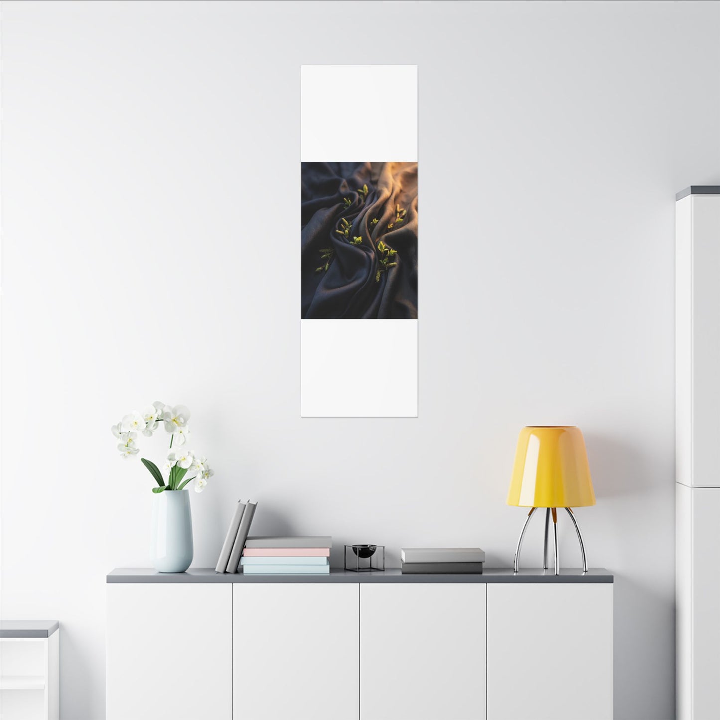 Spring Silk Drape Moody Minimal Canvas Art | Luxurious Decor