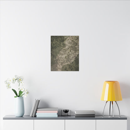 Neutral Shadow Play Canvas Art - Japanese Pattern Japandi
