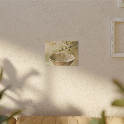 Warm Ceramic Bowl Canvas Art - Watercolor Japandi