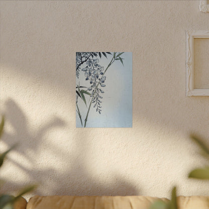 Zen Wisteria in Moonlight | Ukiyo E Inspired Canvas Art