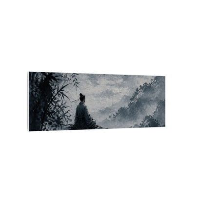 Ink Brushstroke Sumi E Canvas Art | Serene Zen Art