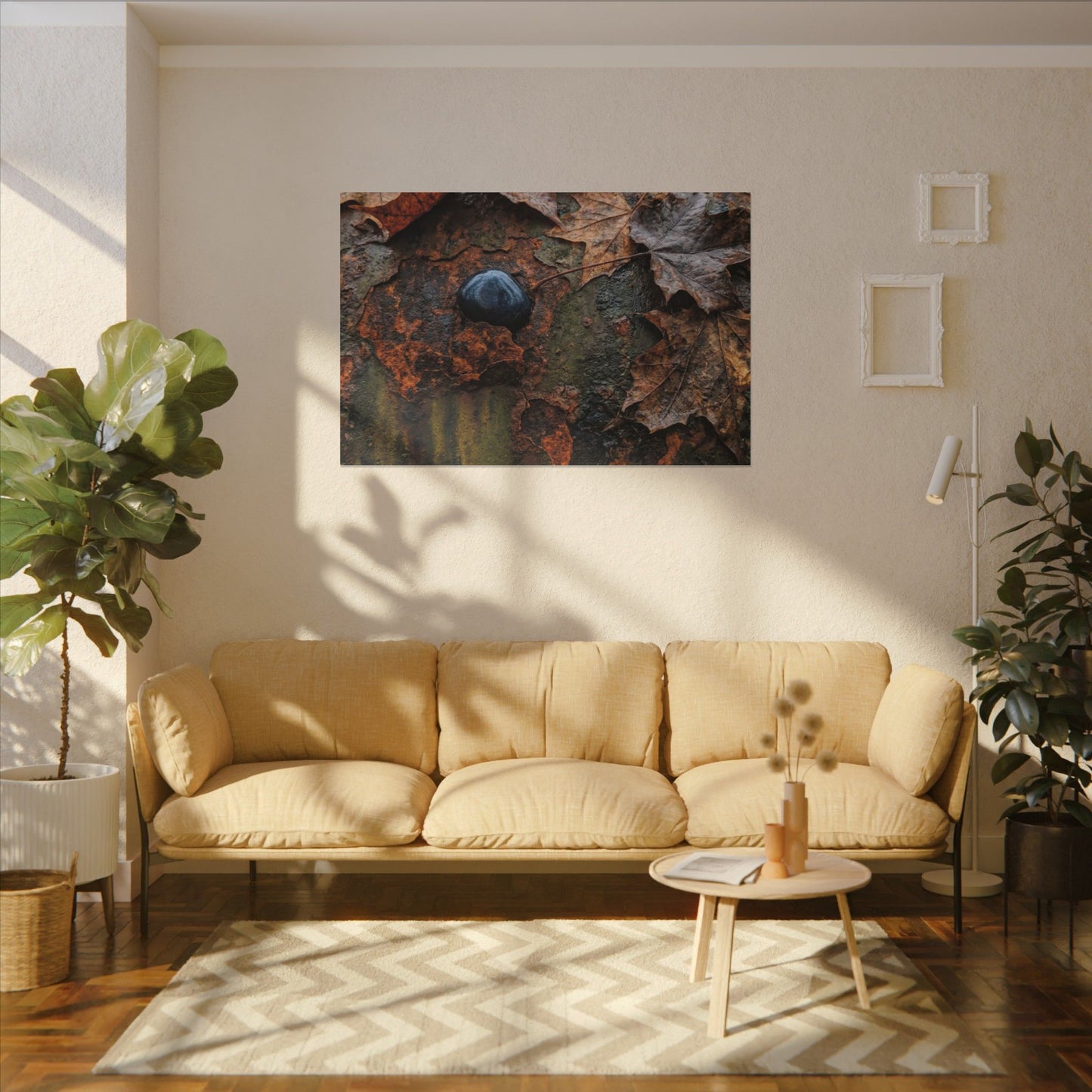 Datsuzoku Rust Patina Canvas Art - Dark Japandi Moody Minimal
