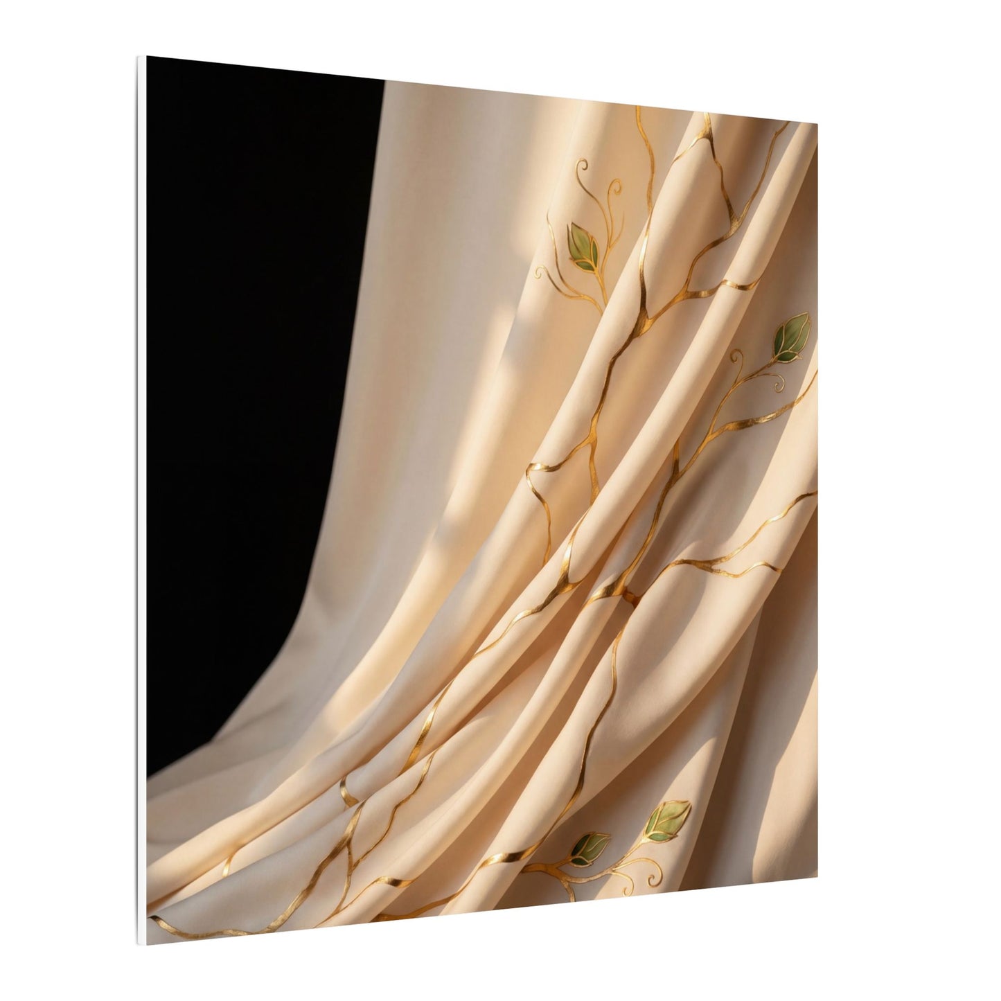 Golden Hour Silk Drape Canvas Art - Kintsugi Fukinsei