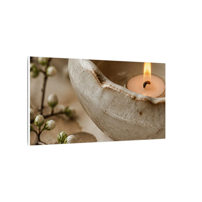 Kanso Ceramic Bowl Canvas Art - Japandi Watercolor