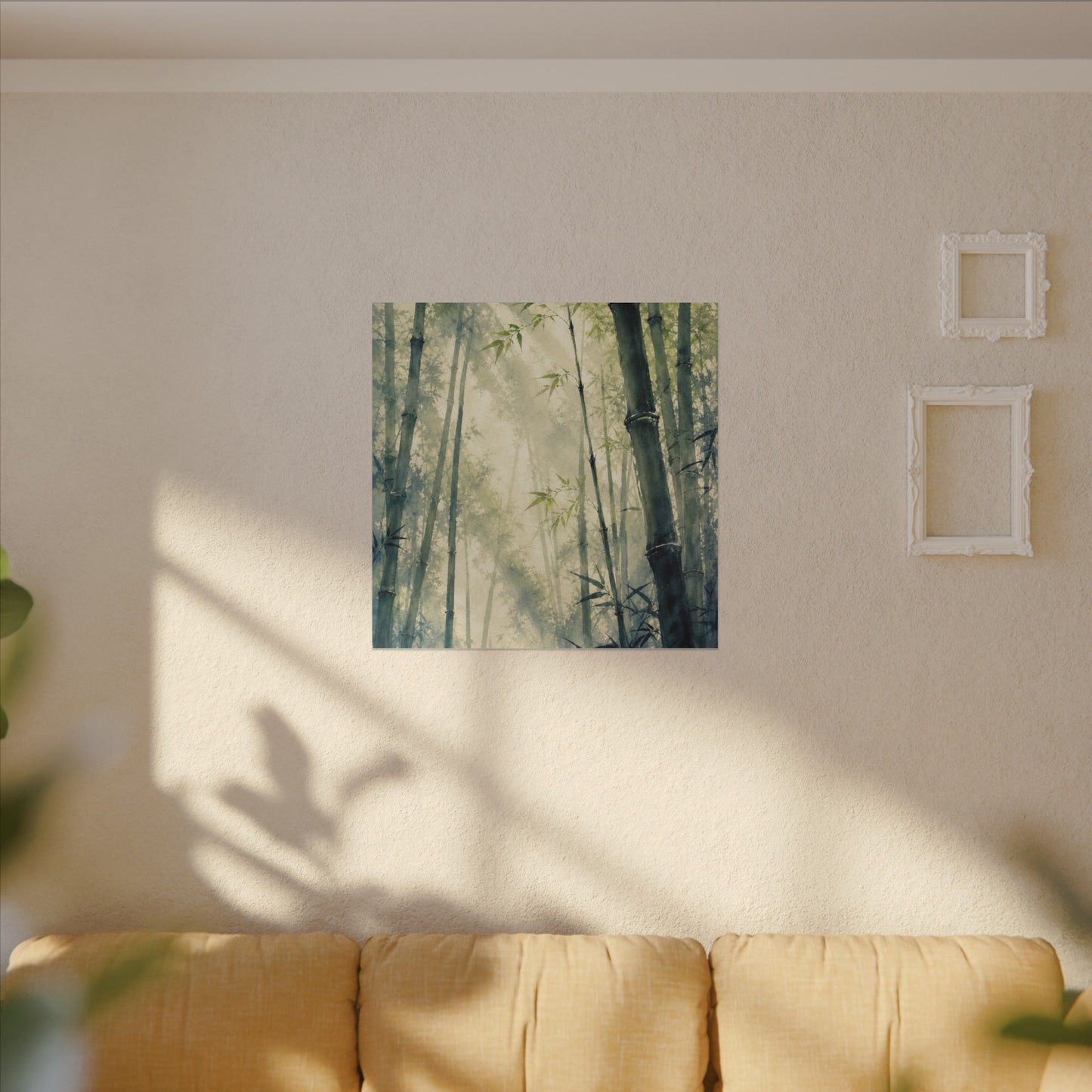 Bamboo Grove Spring Canvas Art | Zen Serene Design