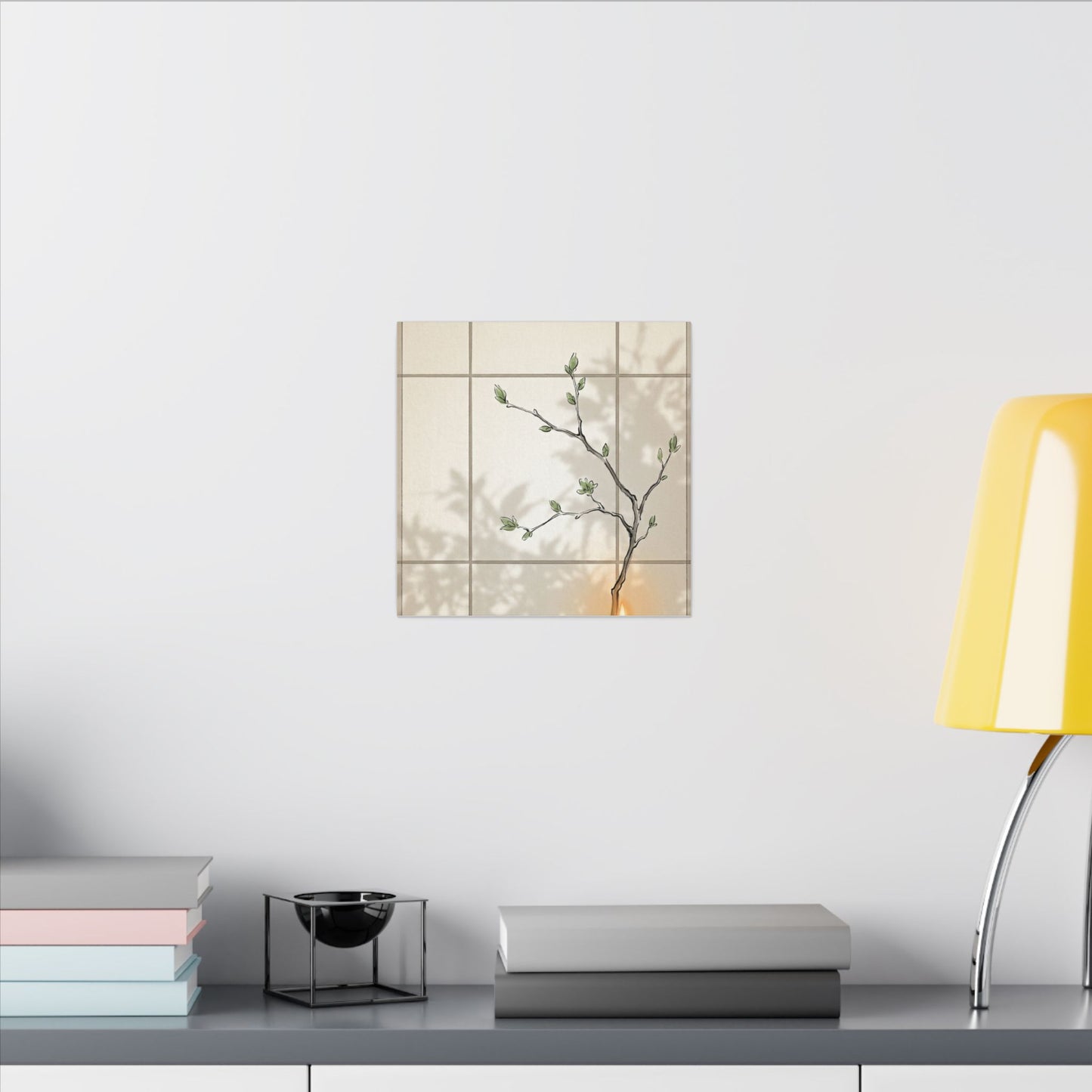 Shoji Screen Spring Canvas Art | Japandi Cozy Design