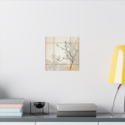 Shoji Screen Spring Canvas Art | Japandi Cozy Design