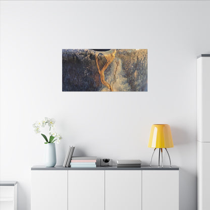 Winter Ceramic Bowl Gold Vein Canvas Art | Healing Decor