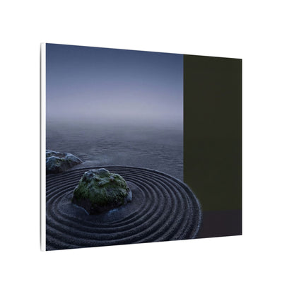Ma Rock Garden Canvas Art - Dark Japandi Moody Minimal