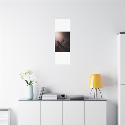 Moody Ink Brushstroke Canvas Art - Moody Minimal Dark Japandi