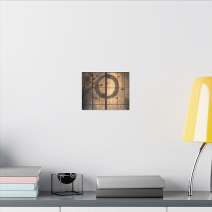 Shoji Screen Texture Canvas Art | Earthy Japandi Art