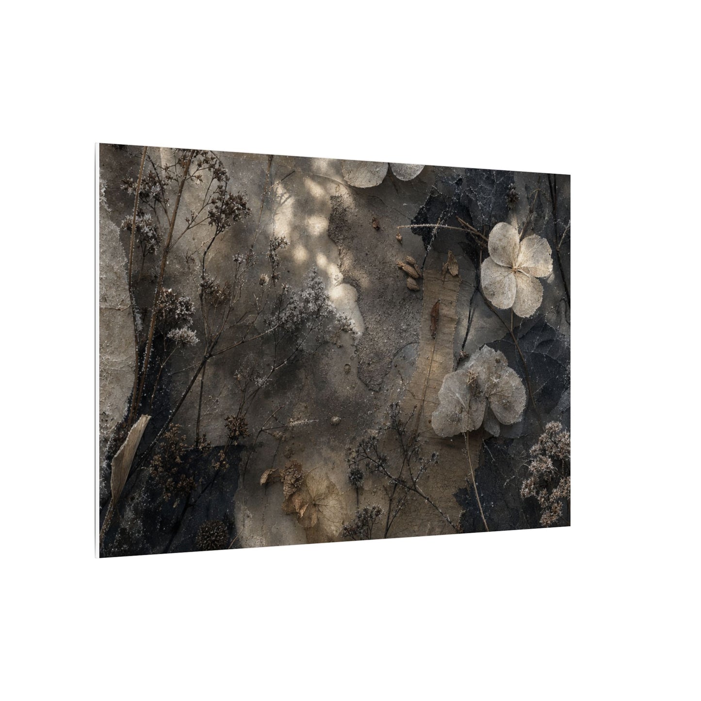 Winter Dried Flowers Texture Canvas Art | Elegant Decor