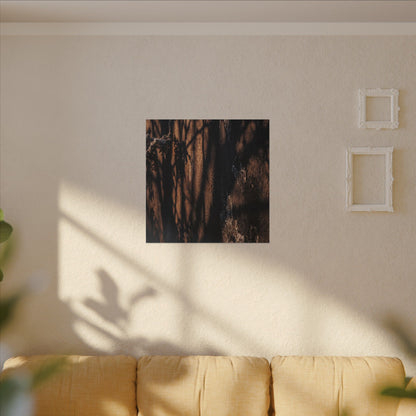 Golden Hour Shadow Play Canvas Art - Dark Japandi Fukinsei