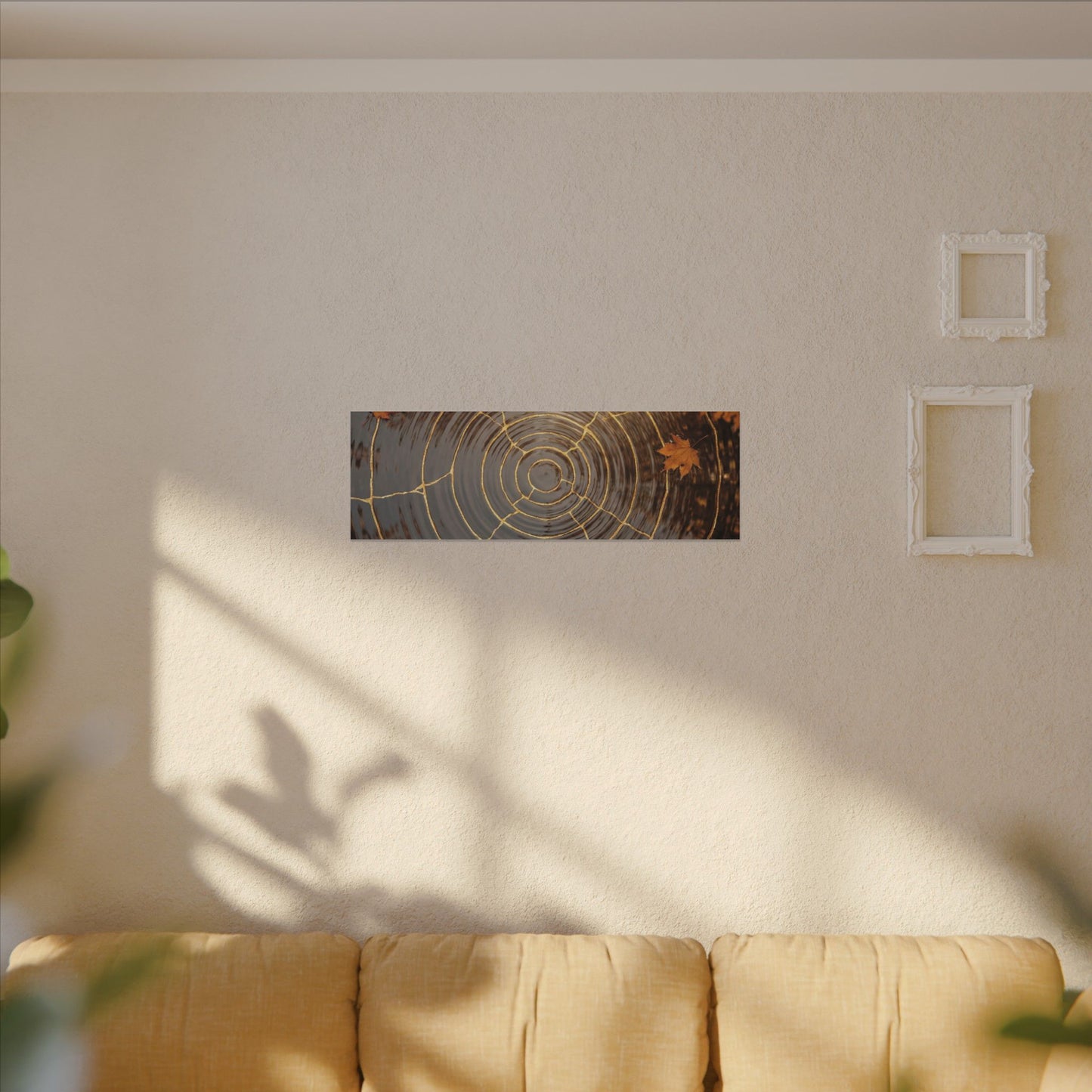 Artful Water Ripple Canvas Art - Gold Vein Kintsugi