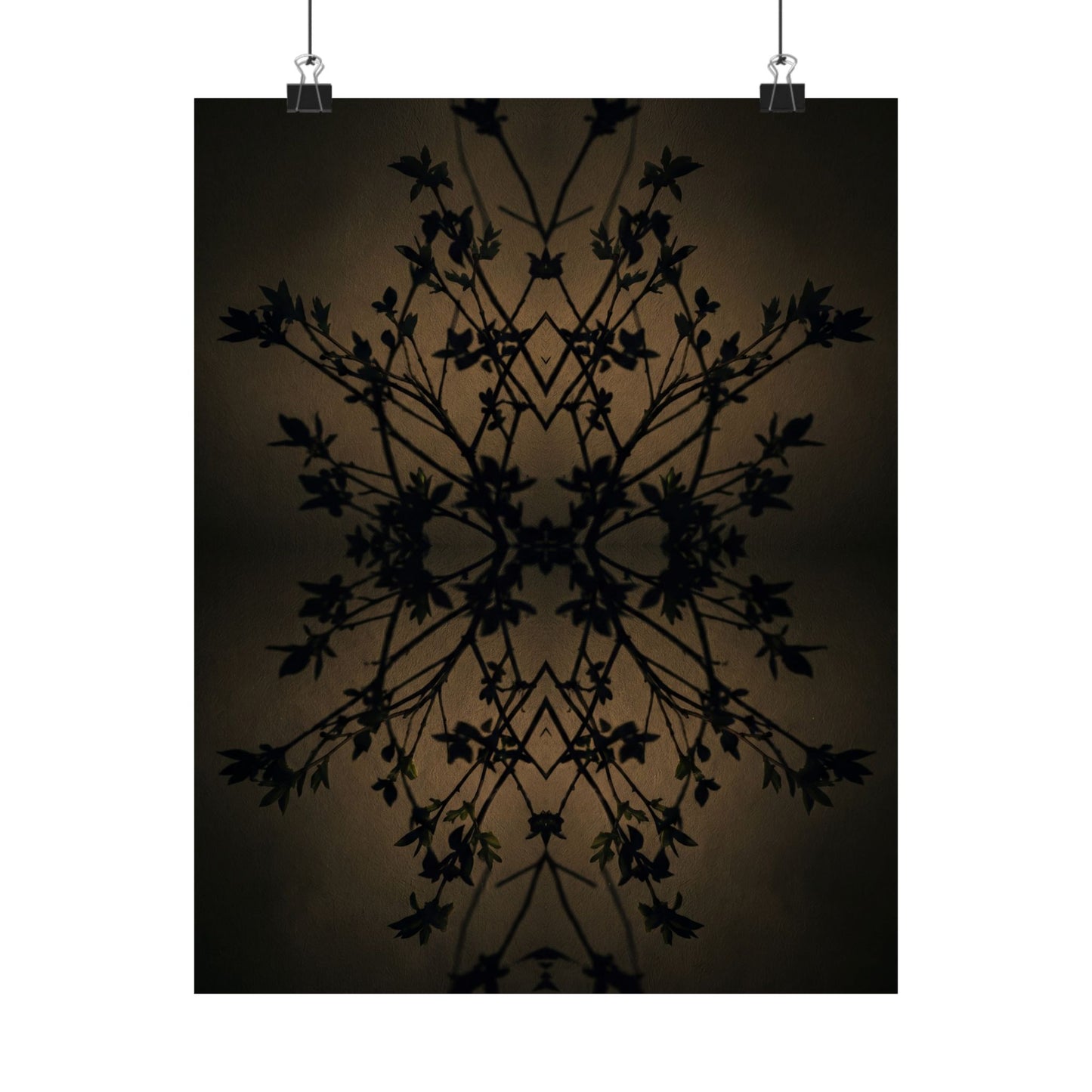 Shadow Play Wall Art Print | Spring Dark Japandi Shadow Zen Art