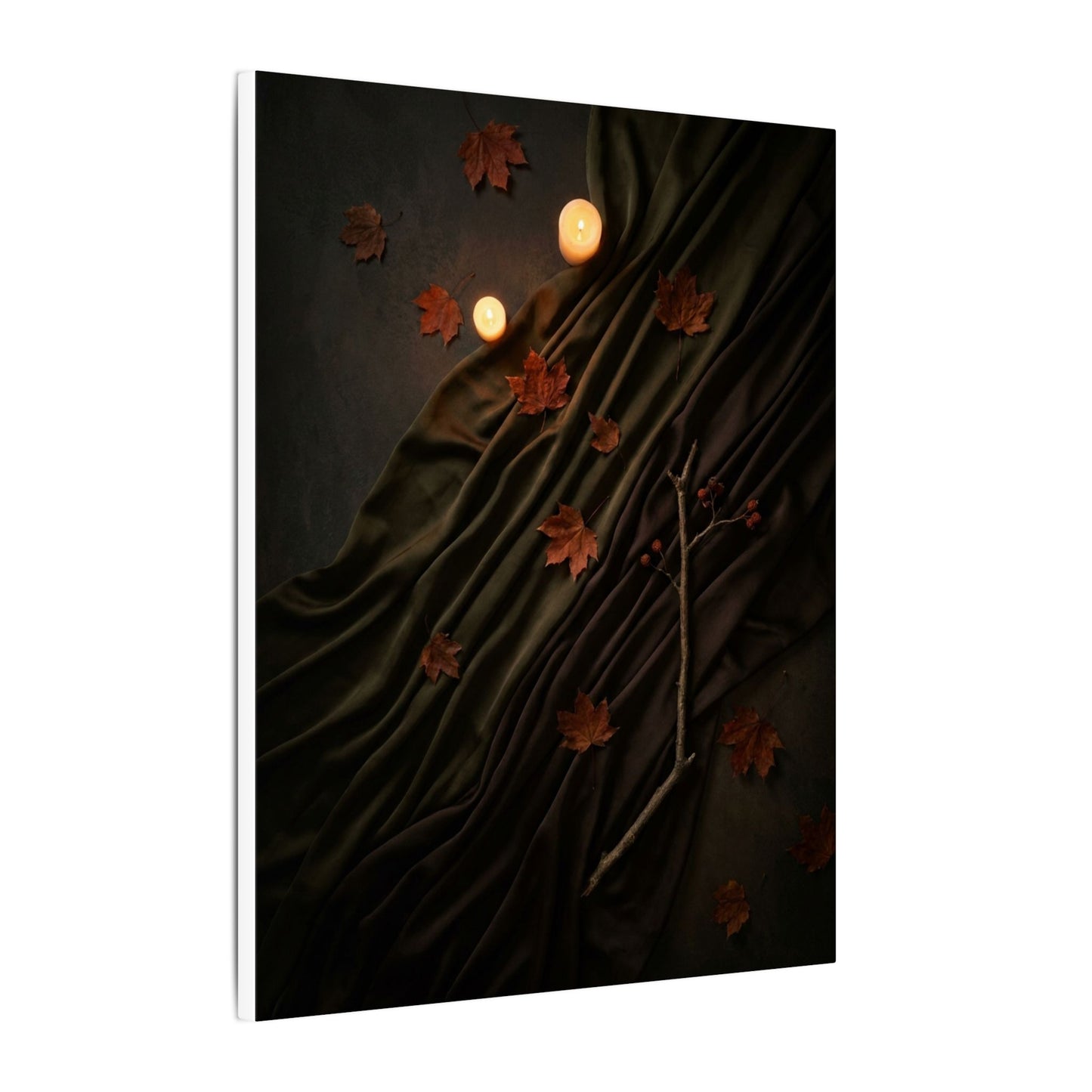 Autumn Silk Drape Moody Minimal Canvas Art | Moody Decor