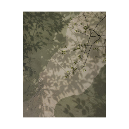 Spring Shadow Play Japanese Pattern Wall Art Print | Neutral Decor