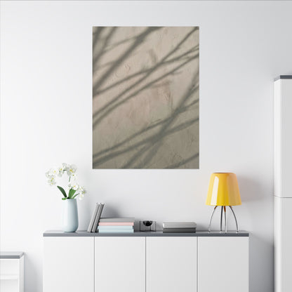 Shadow Play Japanese Pattern Canvas Art | Warm Japandi Art