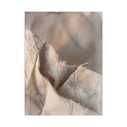 Japandi Paper Fold in Candlelight | Watercolor Canvas Art