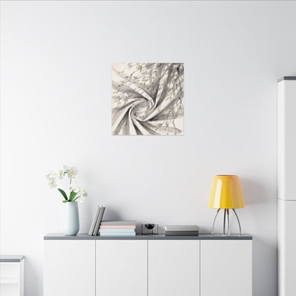 Silk Drape Spring Canvas Art | Zen Contemplative Design