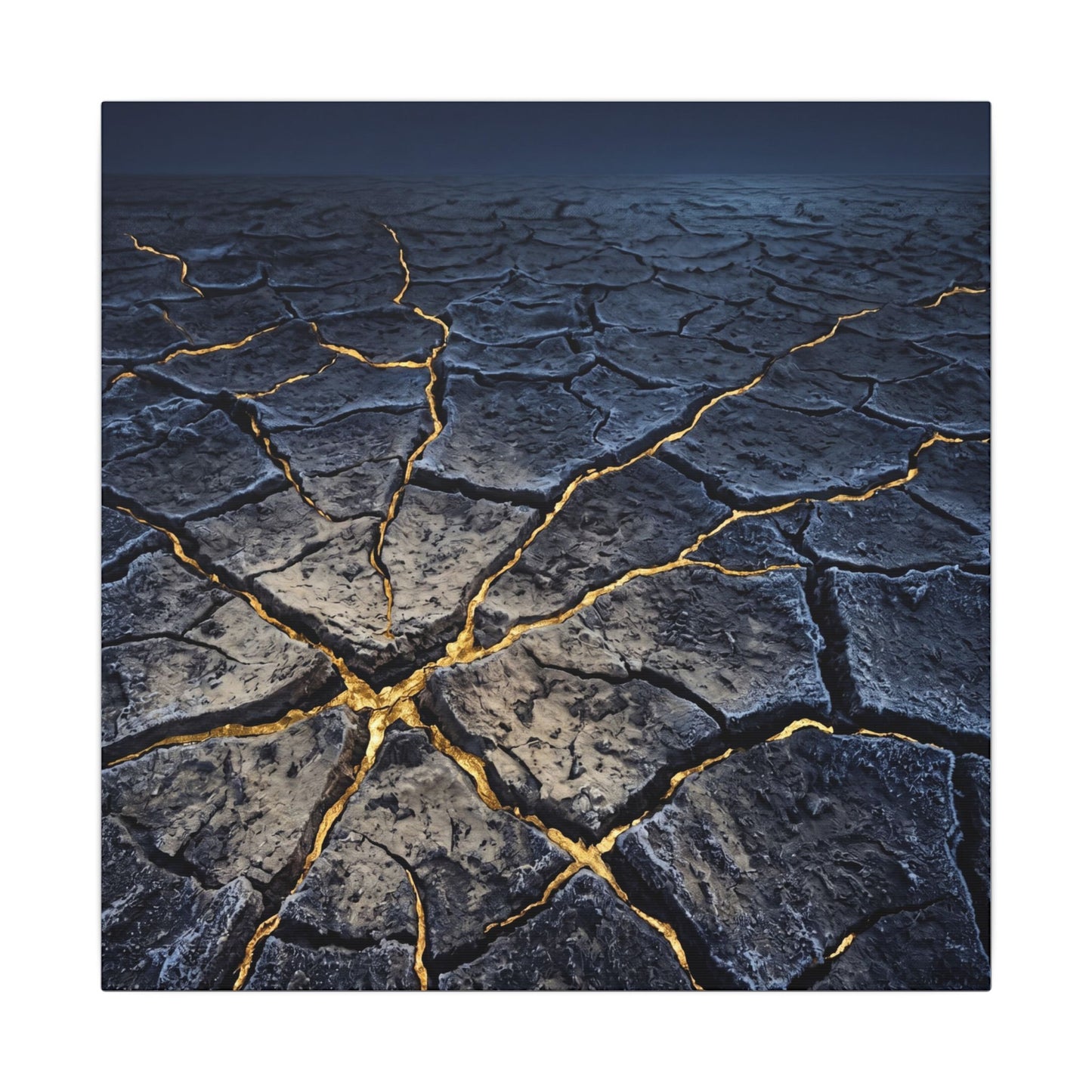 Cracked Earth Broken Beauty Canvas Art | Artful Kintsugi Art