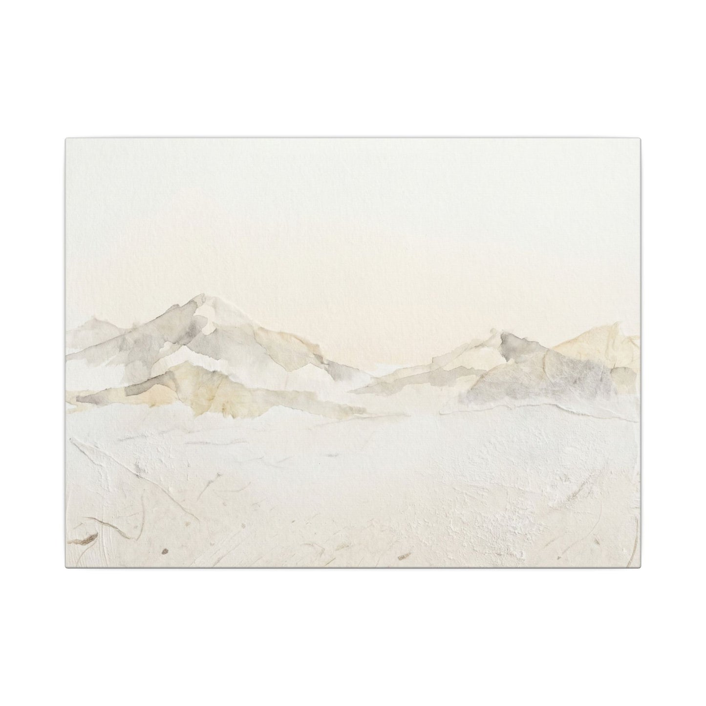 Mountain Mist Winter Canvas Art | Japandi Warm Design Art Print
