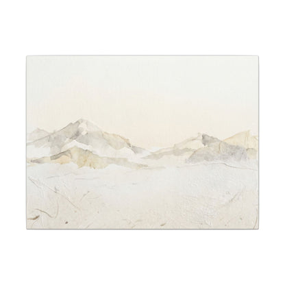 Mountain Mist Winter Canvas Art | Japandi Warm Design Art Print