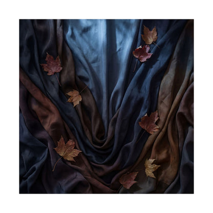 Kanso Silk Drape Wall Art Print - Dark Japandi Moody Minimal