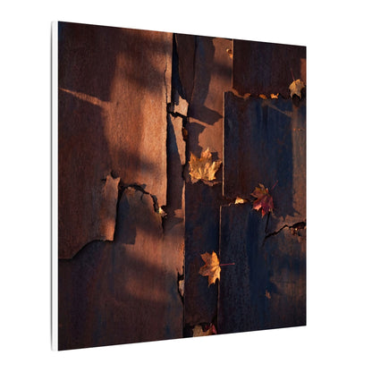 Seijaku Rust Patina Canvas Art - Dark Japandi Shadow Zen