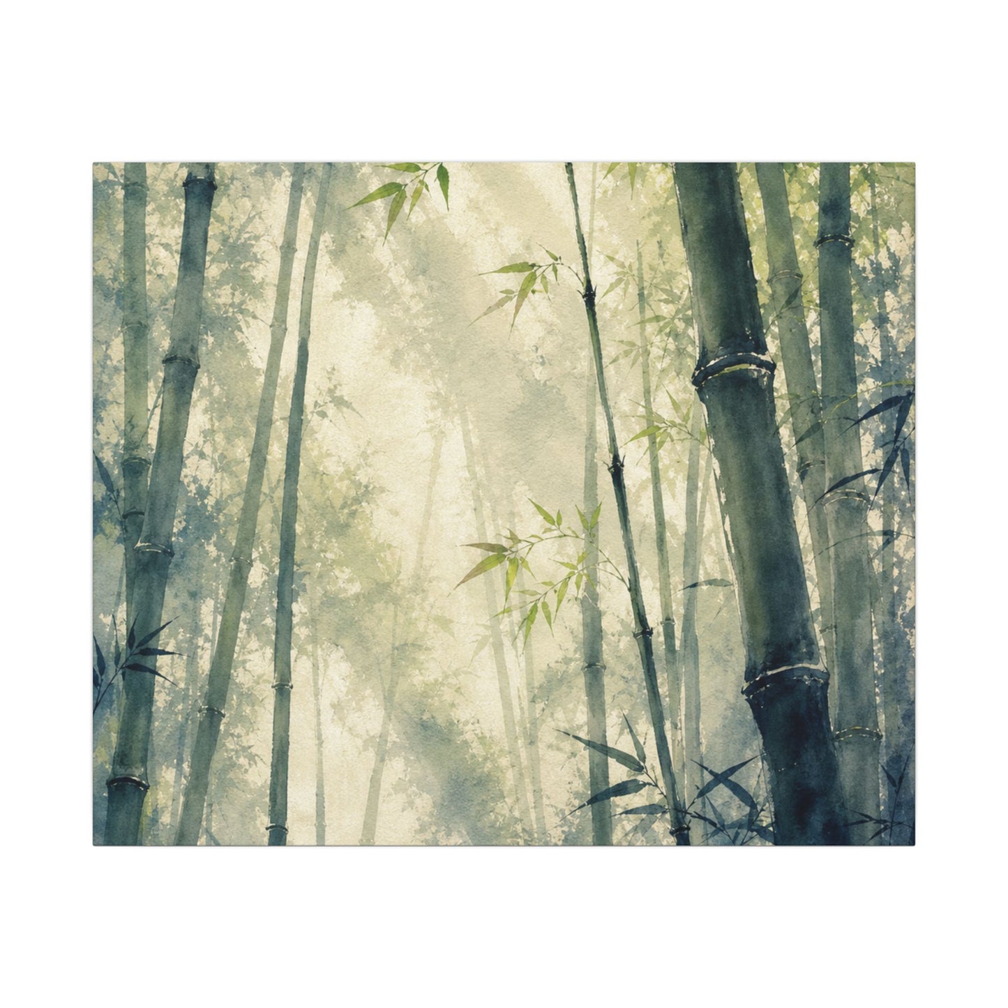 Bamboo Grove Spring Canvas Art | Zen Serene Design