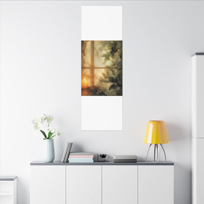 Cozy Shoji Screen Canvas Art - Watercolor Japandi