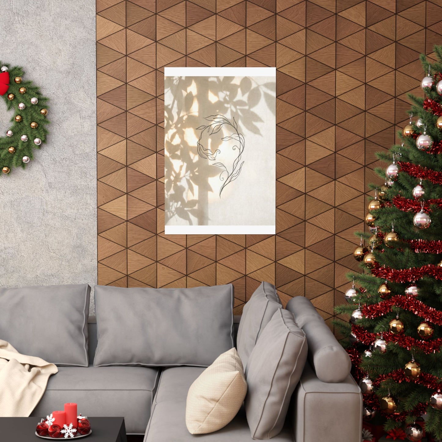 Candlelight Shoji Screen Wall Art Print - Japandi Fukinsei