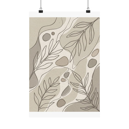 Japandi Minimal Line Wall Art Print Art Print