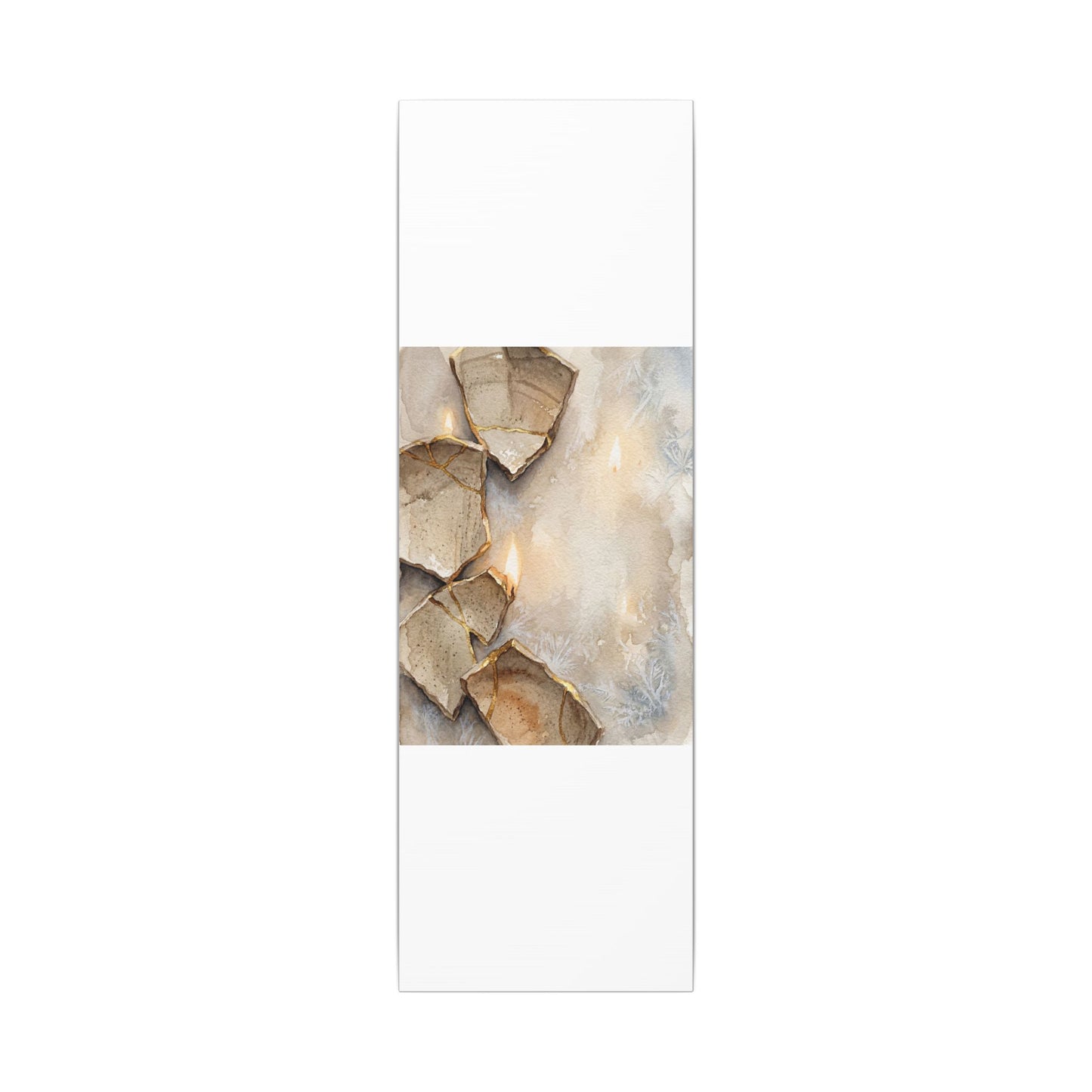 Broken Pottery Winter Canvas Art | Japandi Warm Design