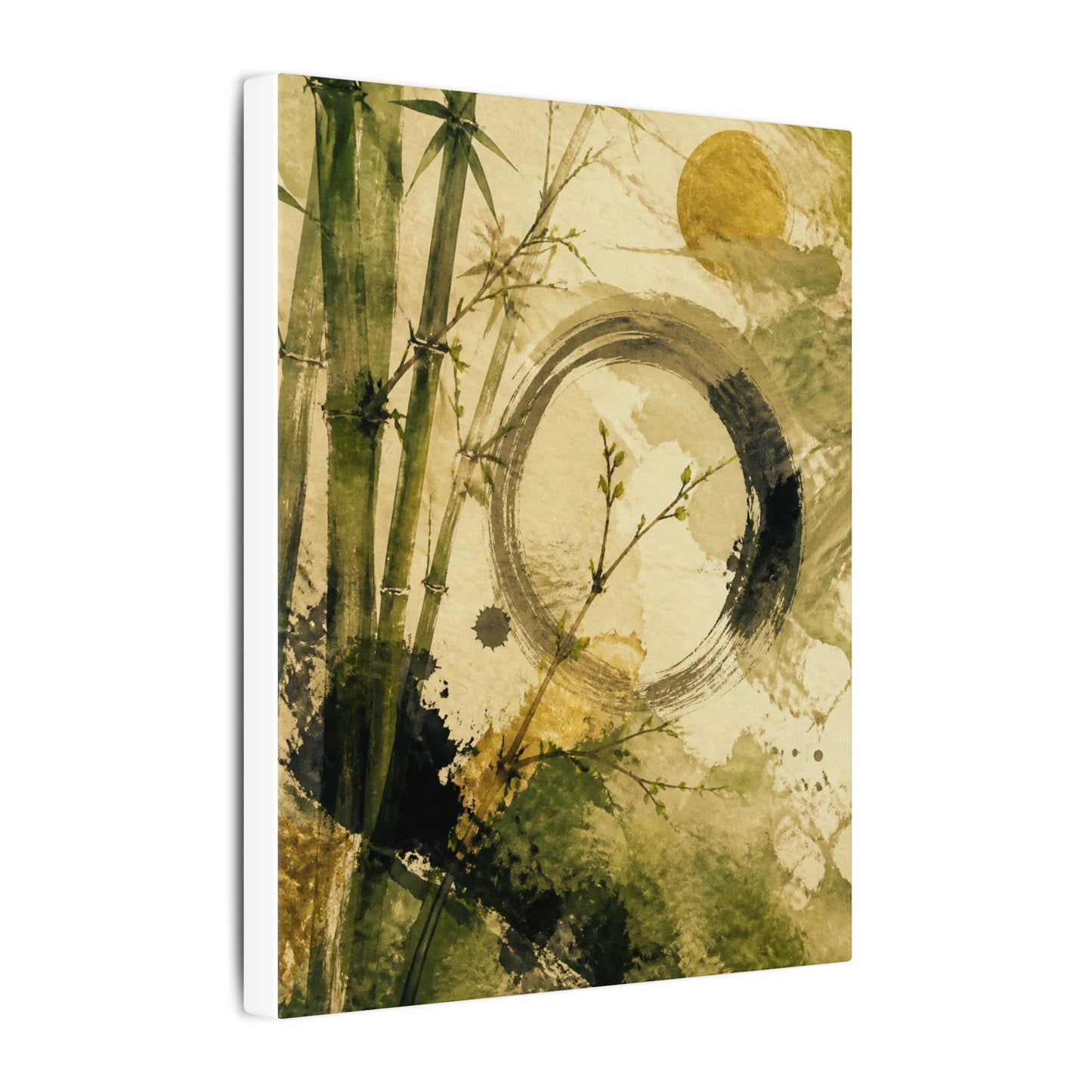 Ink Brushstroke Sumi E Canvas Art | Calm Zen Art