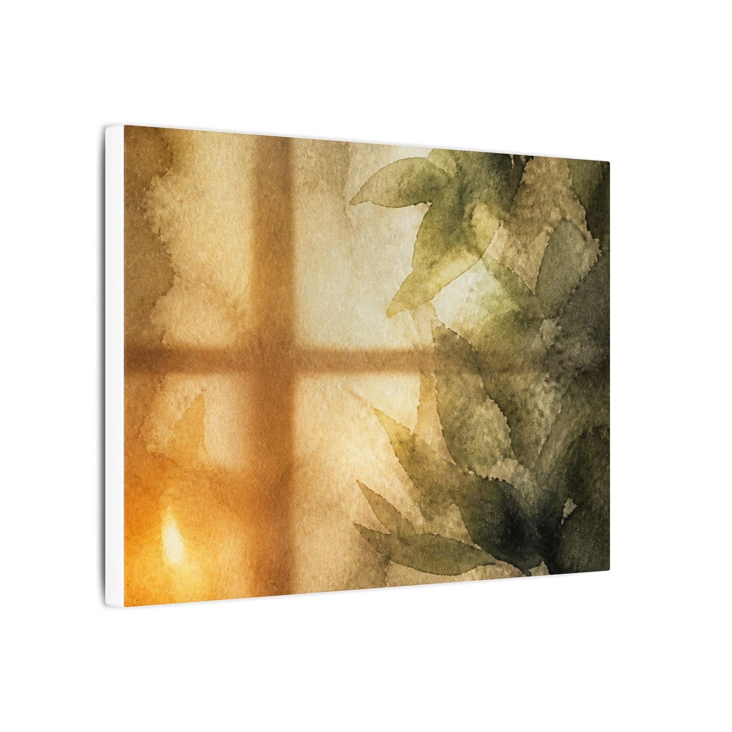 Cozy Shoji Screen Canvas Art - Watercolor Japandi