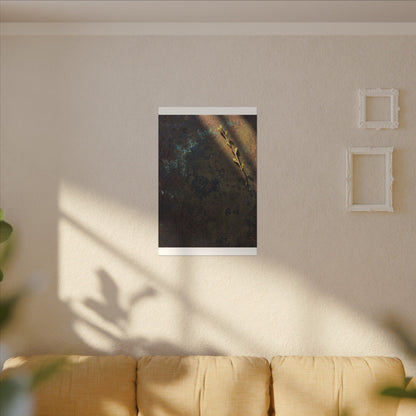 Golden Hour Rust Patina Canvas Art - Dark Japandi Ma