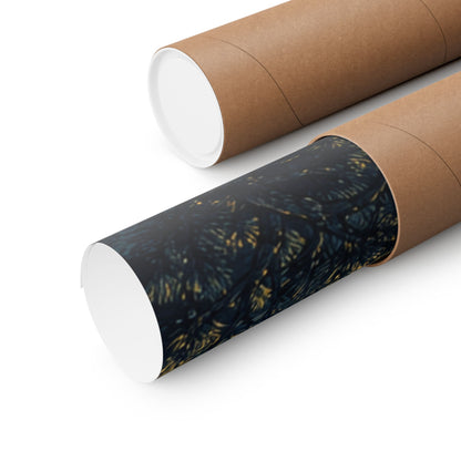 Moonlit Garden Ukiyo E Inspired Wall Art Print | Calm Zen Art