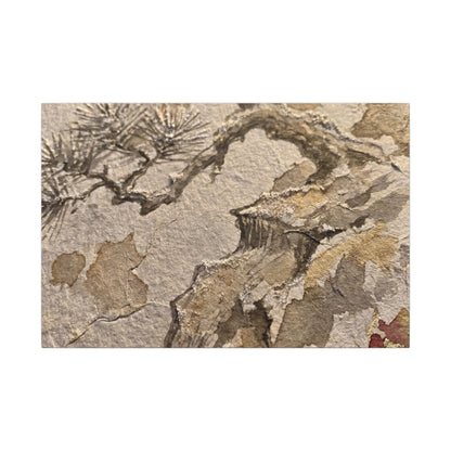 Pine Tree Canvas Art | Winter Japandi Japanese Pattern Art
