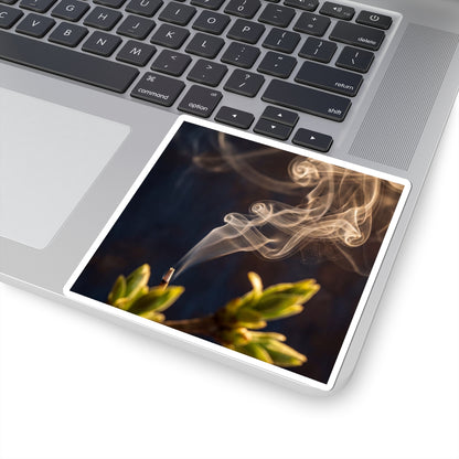 Incense Smoke Sticker | Spring Dark Japandi Dark Texture Art Art Print