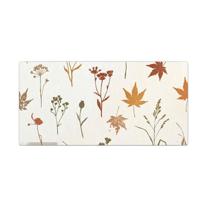 Autumn Dried Flowers Japanese Pattern Canvas Art | Elegant Decor